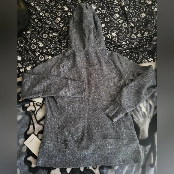 Lululemon scuba hoodie rare  speckled black, size 14. NWT. - Picture 2 of 12